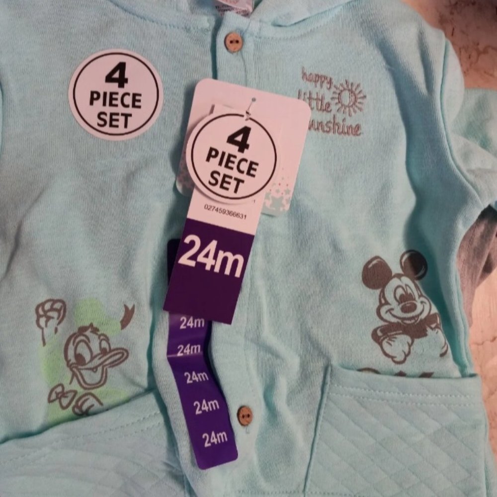 Disney 4pc Mickey and Donald Duck Outfit
